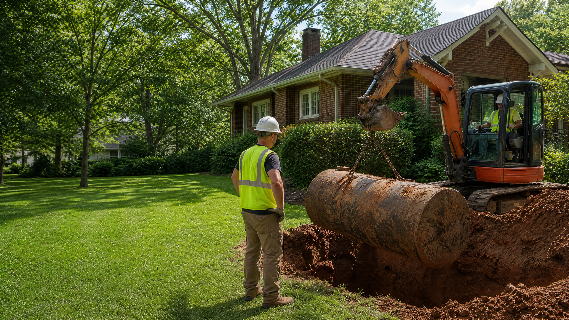 Certified oil tank removal crew serving Austin